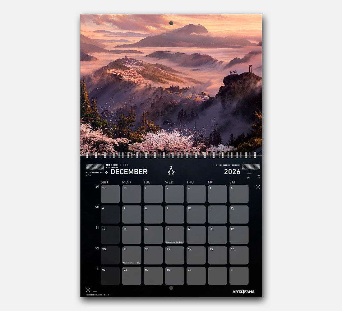 Assassin's Creed Wall Calendar 2026 - Original Artwork & Customizable