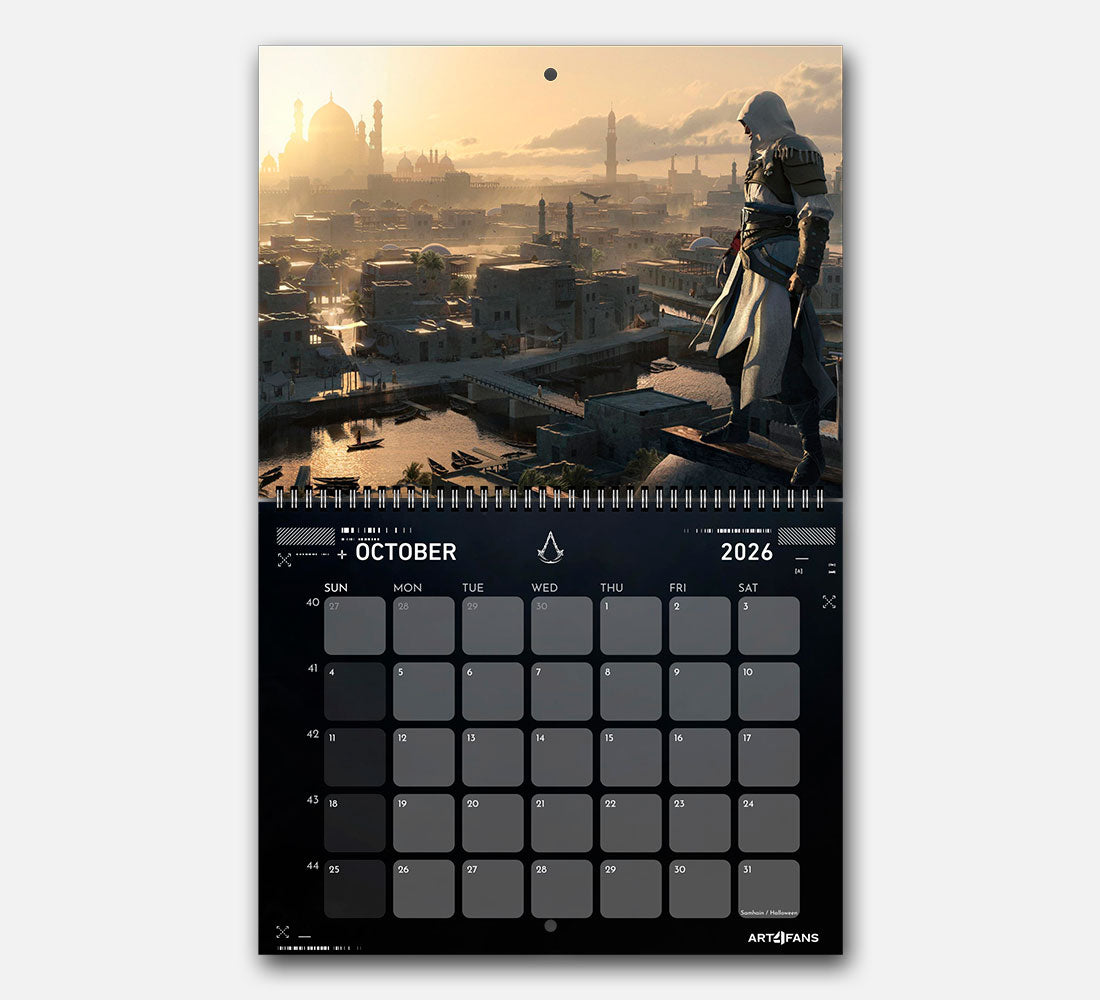 Assassin's Creed Wall Calendar 2026 - Original Artwork & Customizable
