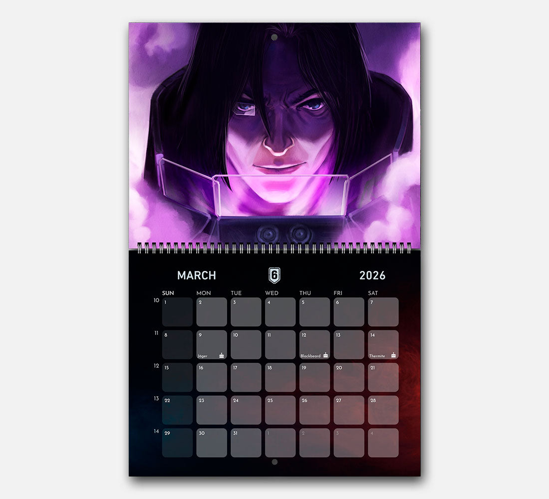 Six Siege Wall Calendar 2026 - Original Artwork & Customizable