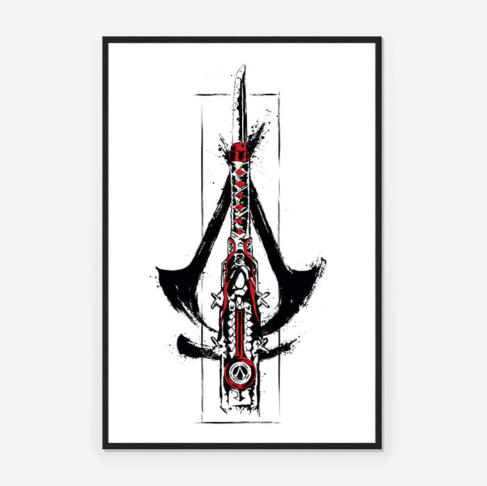 Assassin's Creed Shadows | Hidden Blade-Framed Print Black | Art4Fans