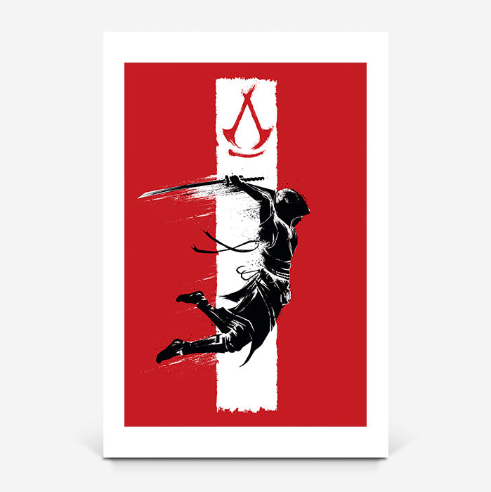 Assassin's Creed Shadows | Naoe - Leap of death -Fine Art Print | Art4Fans