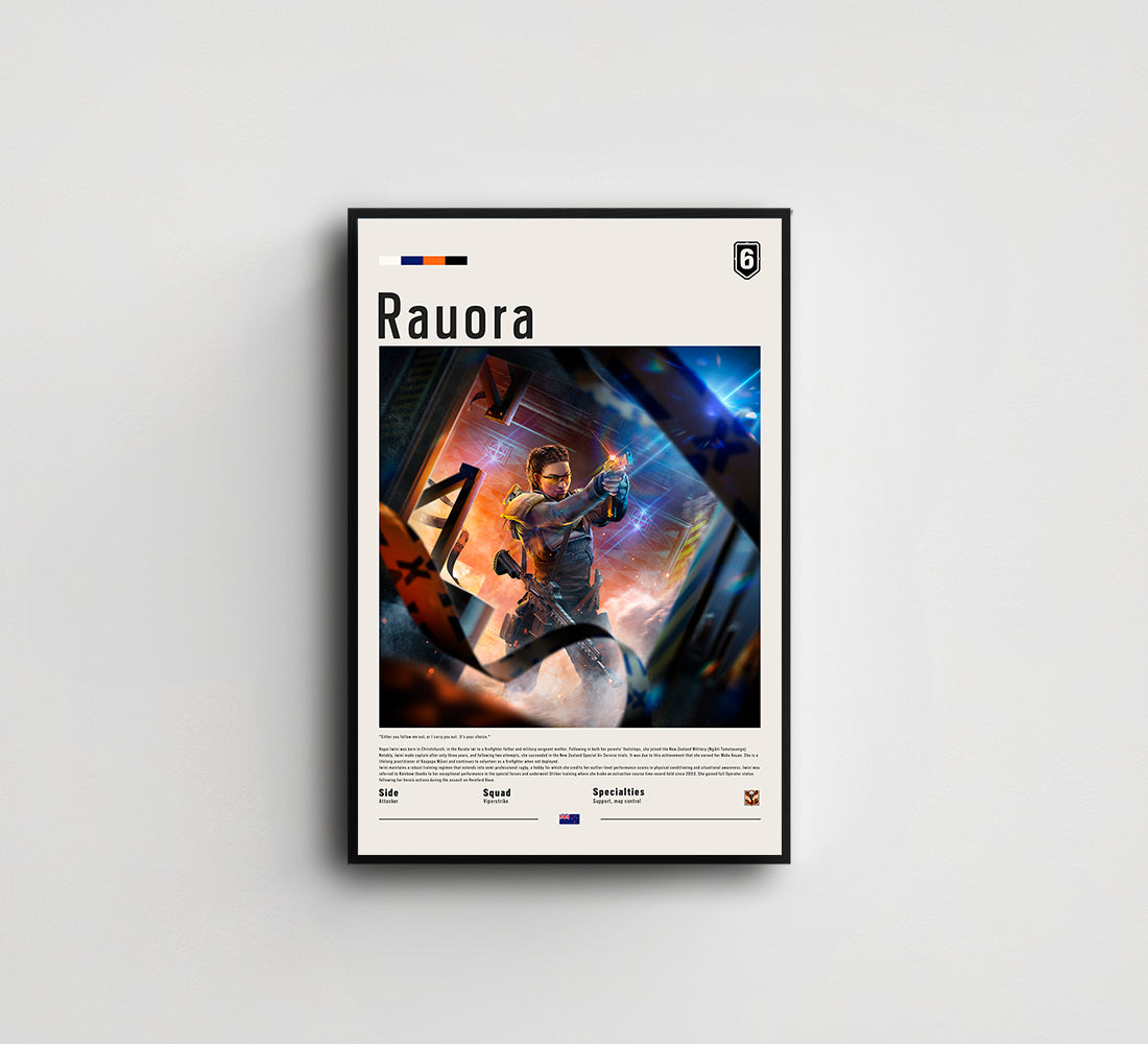 Rauora Canvas Framed Print | Rainbow Six Siege X | Art4FAns