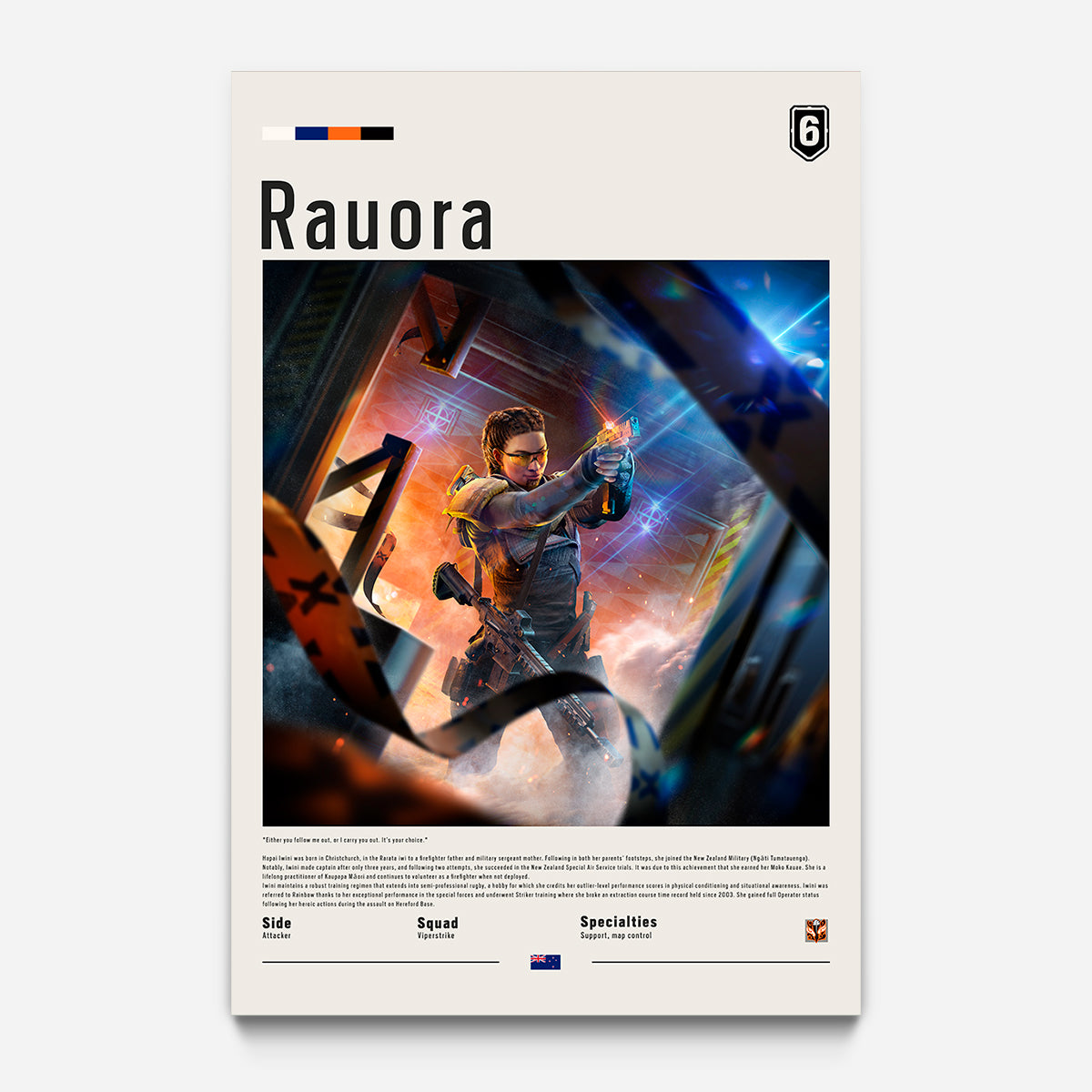Rauora Framed Print Poster | Rainbow Six Siege X | Art4FAns