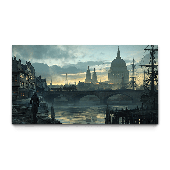 A stroll along the Thames - Assassin's Creed art - Fine Art Print