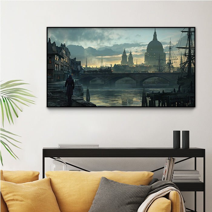 A stroll along the Thames - Assassin's Creed art - Fine Art Print