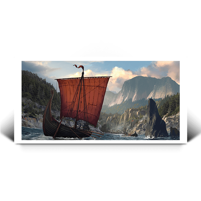 A visit in Newfoundland - Assassin's Creed art - Fine Art Print