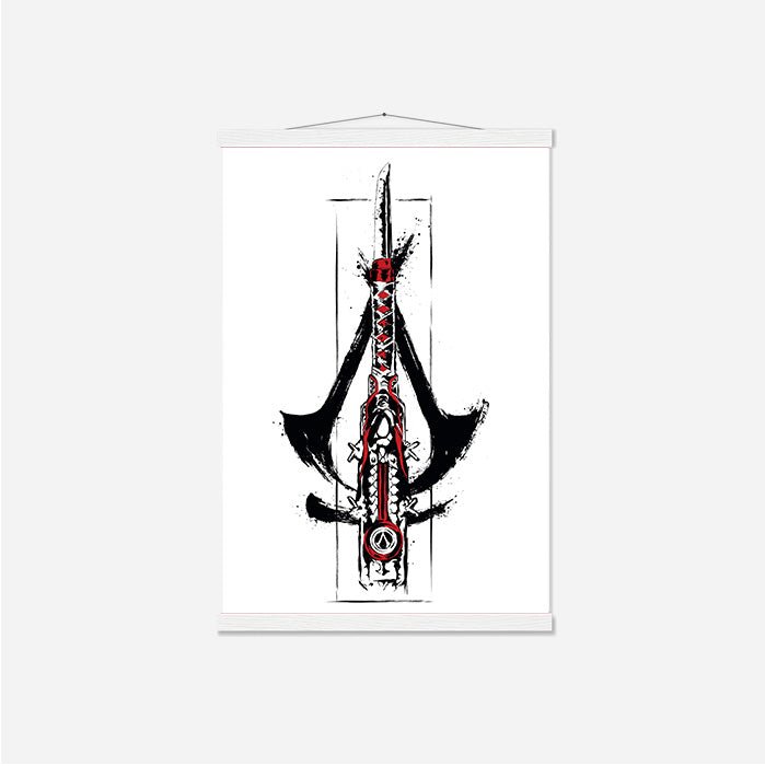 Assassin's Creed Shadows - Hidden Blade - Assassin's Creed art - Japanese Wall Scroll