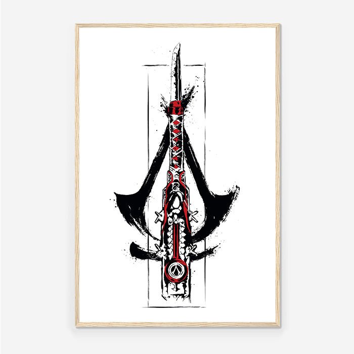 Assassin's Creed Shadows - Hidden Blade - Assassin's Creed art - Japanese Wall Scroll