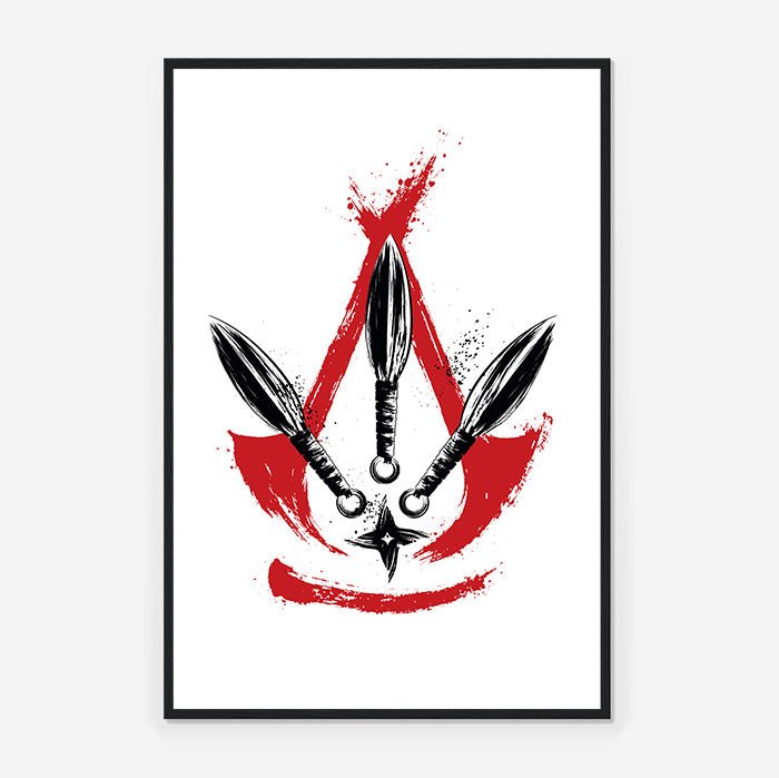 Assassin's Creed Shadows - Kunai and Shuriken - Assassin's Creed art - Framed Print