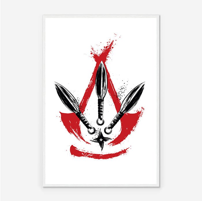 Assassin's Creed Shadows - Kunai and Shuriken - Assassin's Creed art - Framed Print