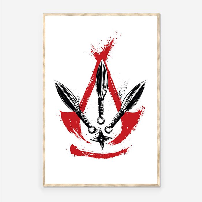 Assassin's Creed Shadows - Kunai and Shuriken - Assassin's Creed art - Framed Print