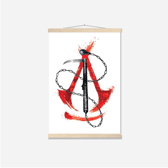 Assassin's Creed Shadows – Kusarigama - Assassin's Creed art - Japanese Wall Scroll