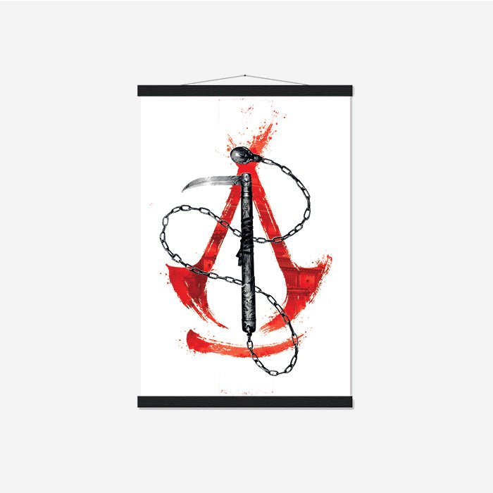 Assassin's Creed Shadows – Kusarigama - Assassin's Creed art - Japanese Wall Scroll