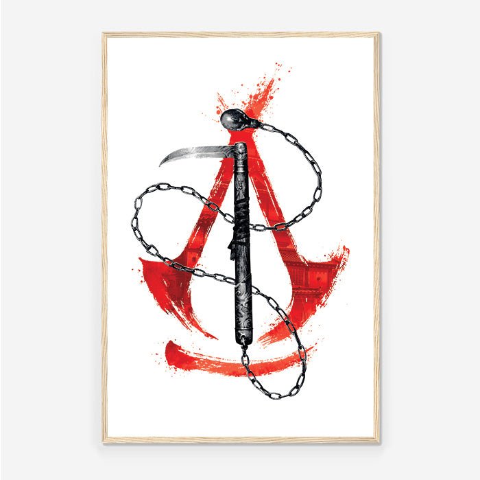 Assassin's Creed Shadows – Kusarigama - Assassin's Creed art - Framed Print