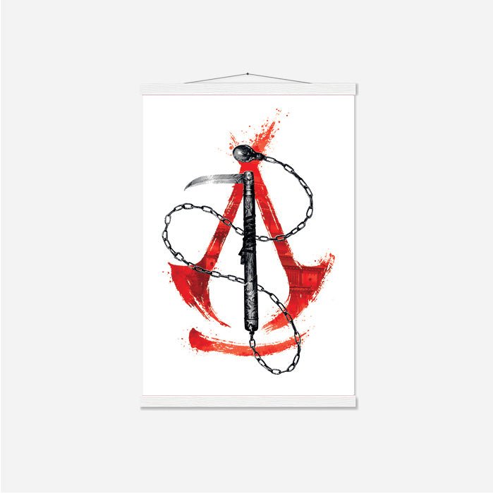 Assassin's Creed Shadows – Kusarigama - Assassin's Creed art - Japanese Wall Scroll
