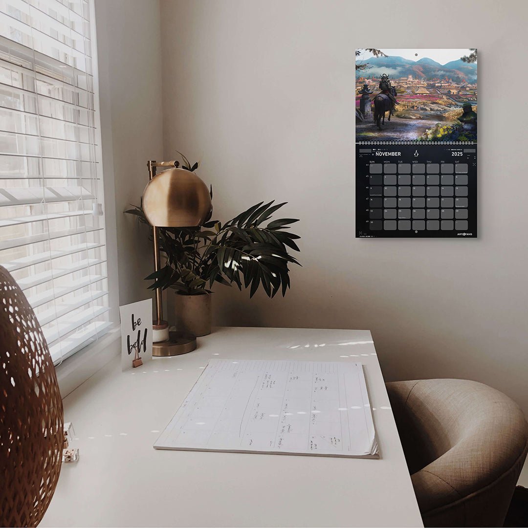 Assassin's Creed Wall Calendar 2025 - Original Artwork & Customizable - Assassin's Creed art - English