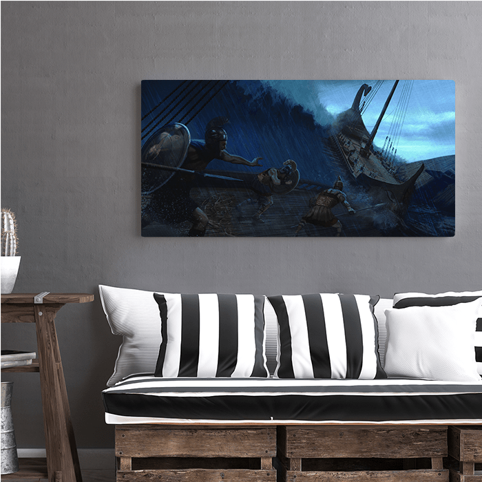 Battle on the Sea - Assassin's Creed art - Fine Art Print