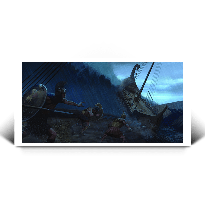 Battle on the Sea - Assassin's Creed art - Fine Art Print