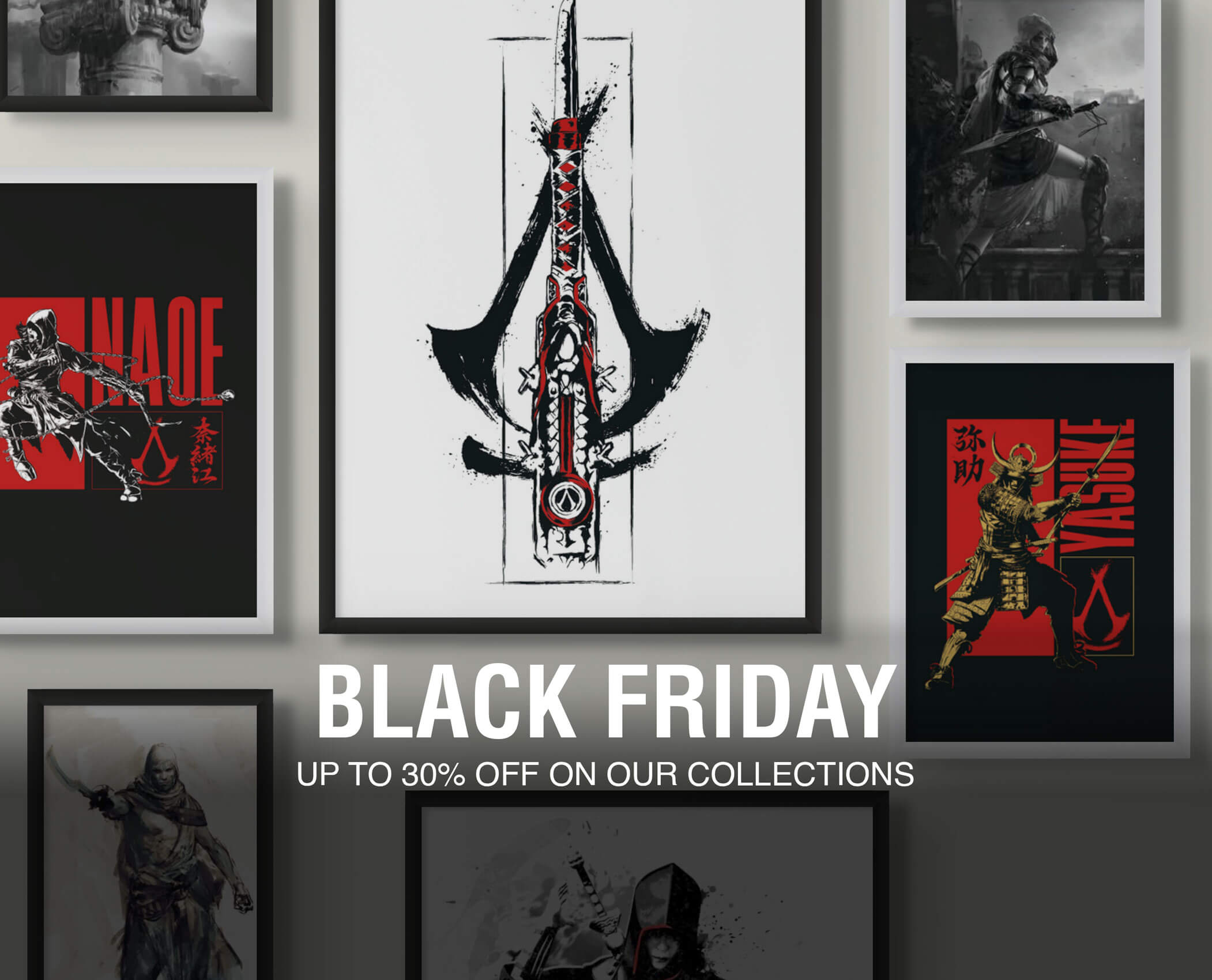 Black Friday - 30%off on Six Assassin's creed Art