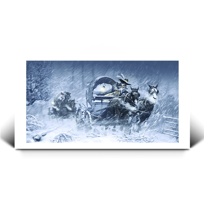 Blizzard Chase - Assassin's Creed art - Fine Art Print