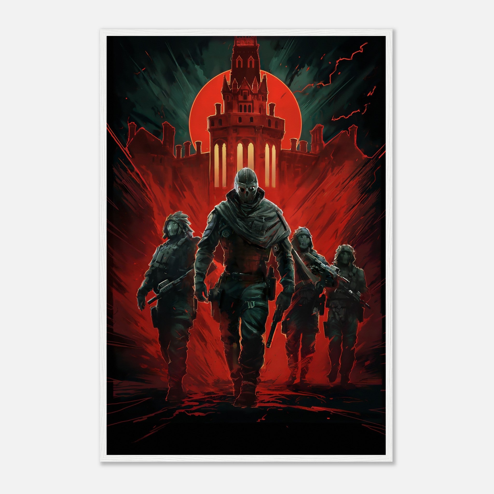 Deimos and his mercenaries - Six Siege art - Framed Print