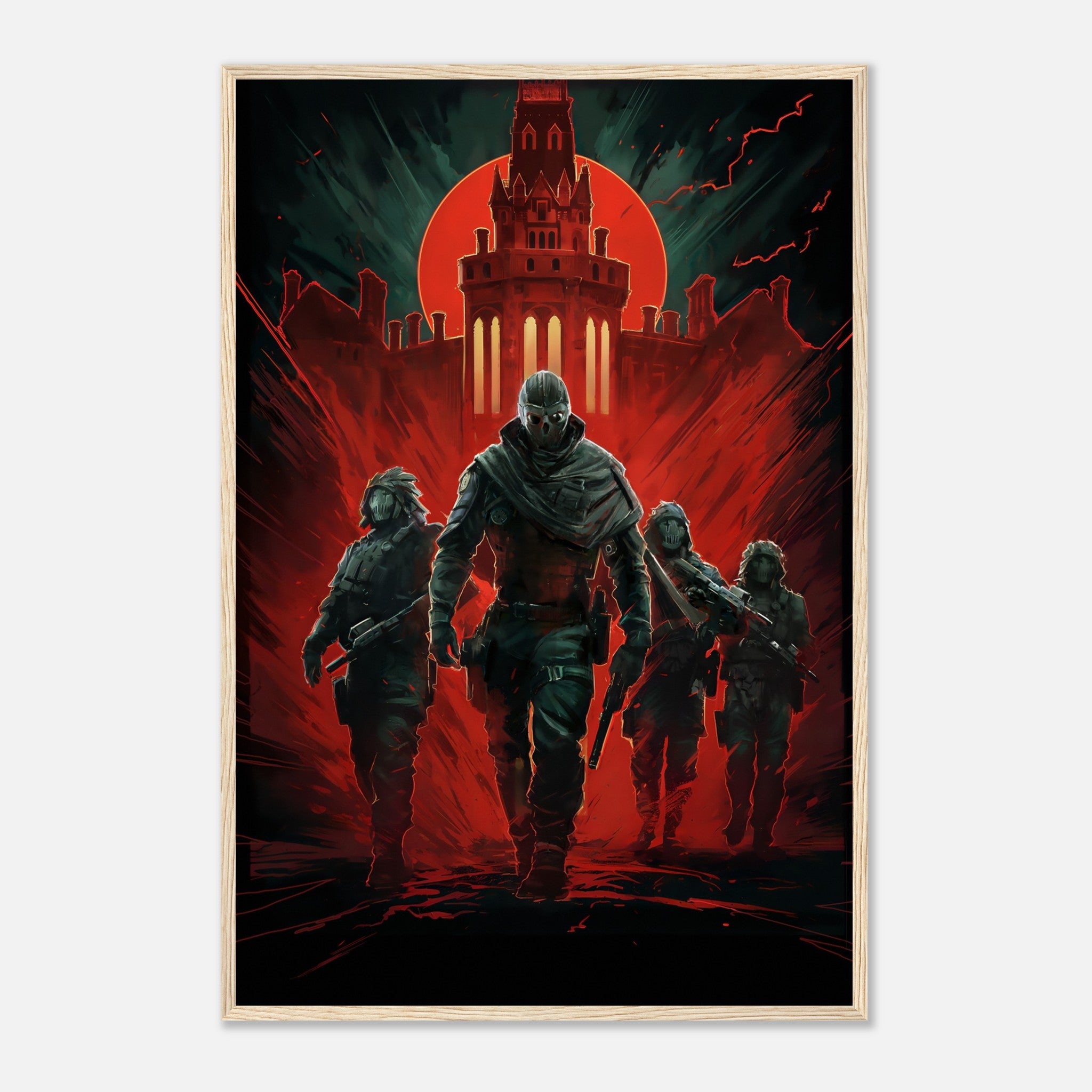 Deimos and his mercenaries - Six Siege art - Framed Print