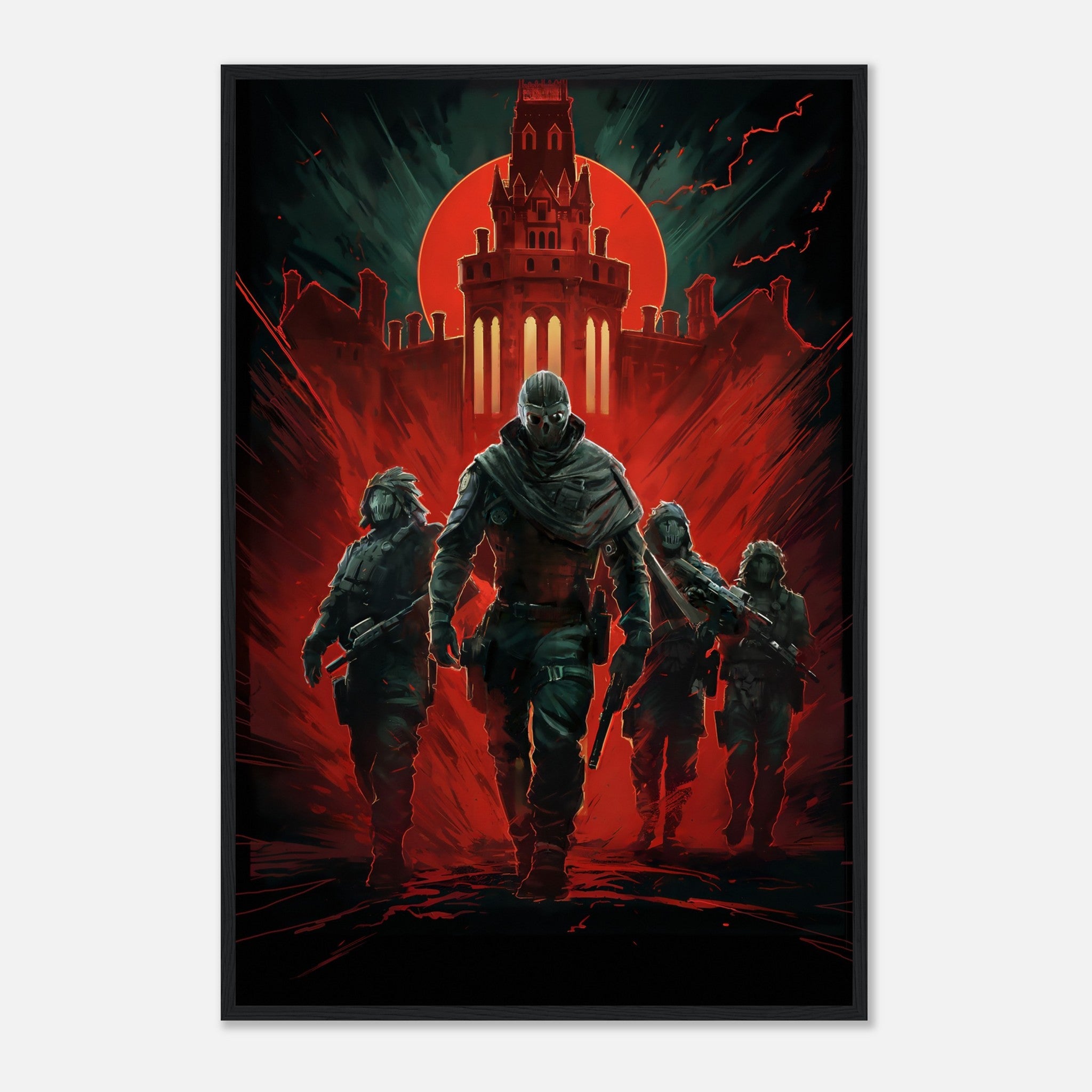 Deimos and his mercenaries - Six Siege art - Framed Print