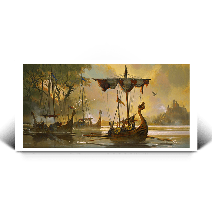 Drakkar Departure - Assassin's Creed art - Fine Art Print