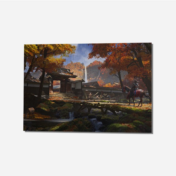 Fallen leaves, hidden blade - Assassin's Creed art - Metal Poster