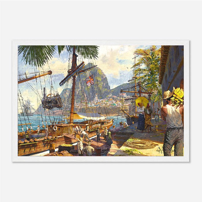 Harbour - Anno art - Framed Print