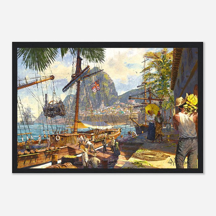 Harbour - Anno art - Framed Print