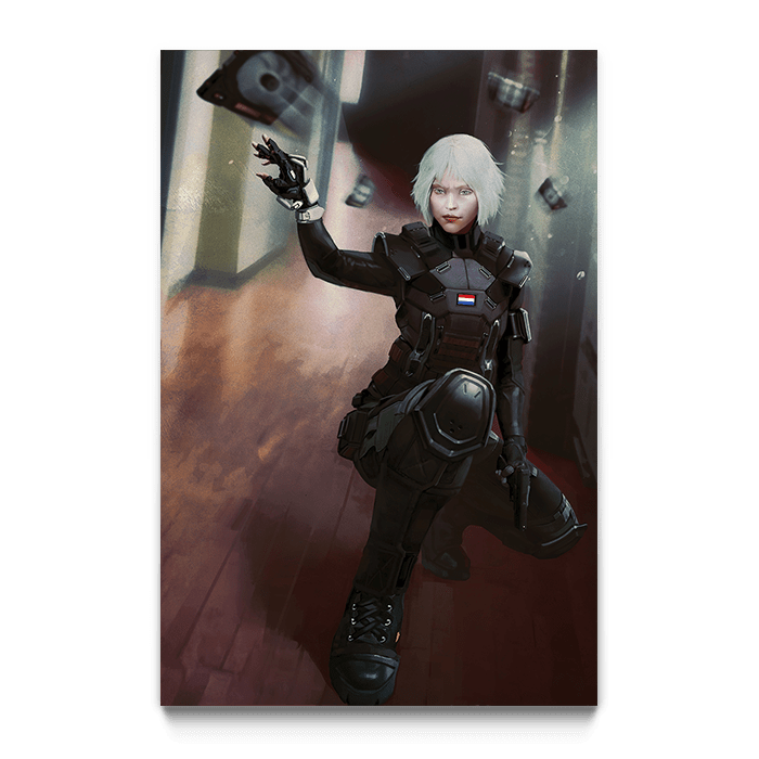 Iana - Hologram - Six Siege art - Fine Art Print