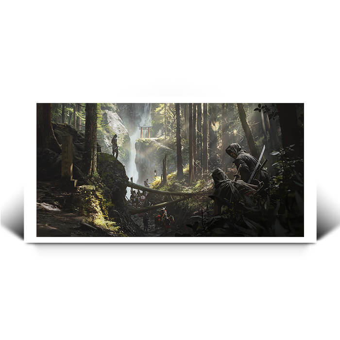 Iga waterfall - Assassin's Creed art - Fine Art Print