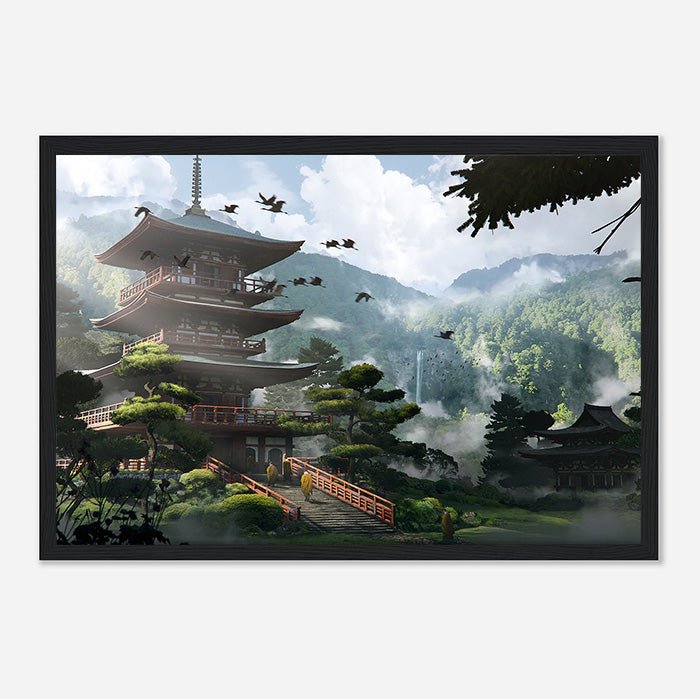 Kumano Nachi - Assassin's Creed art - Framed Print