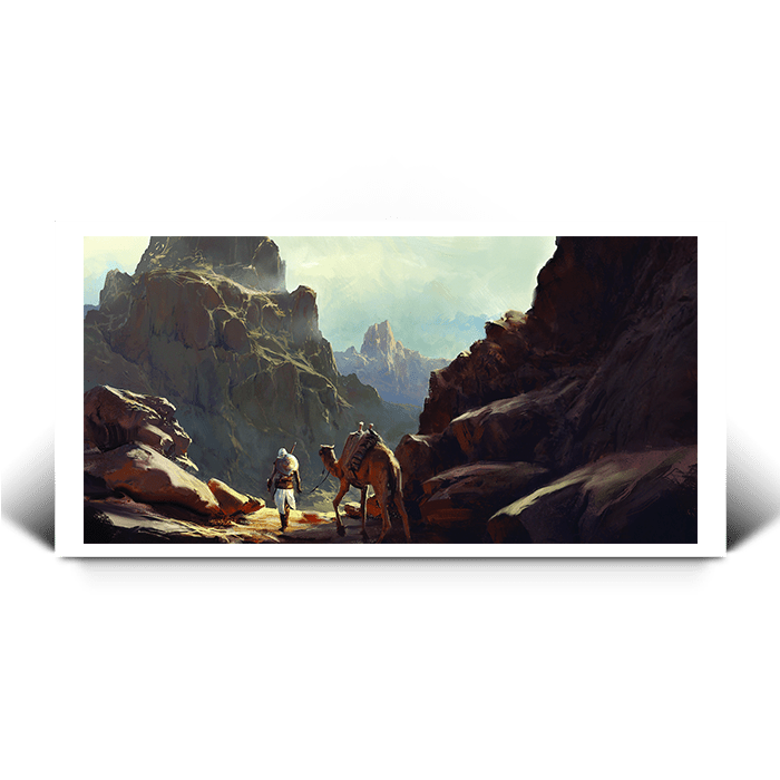 Mountains of Sinai - Assassin's Creed art - Fine Art Print