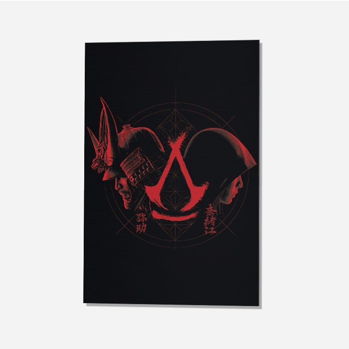 Naoe and Yasuke - Assassin's Creed art - Japanese Wall Scroll