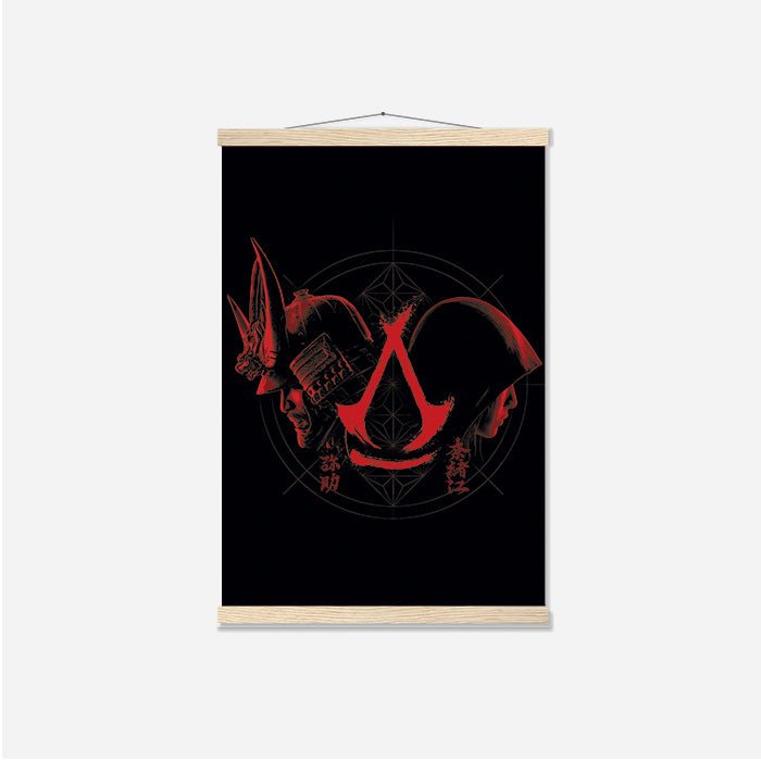 Naoe and Yasuke - Assassin's Creed art - Japanese Wall Scroll
