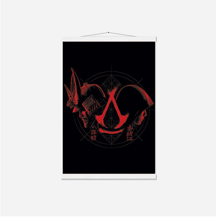Naoe and Yasuke - Assassin's Creed art - Japanese Wall Scroll