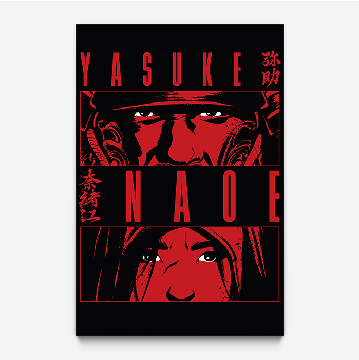 Naoe and Yasuke look – Red version - Assassin's Creed art - Fine Art Print