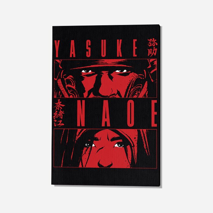 Naoe and Yasuke look – Red version - Assassin's Creed art - Metal Poster
