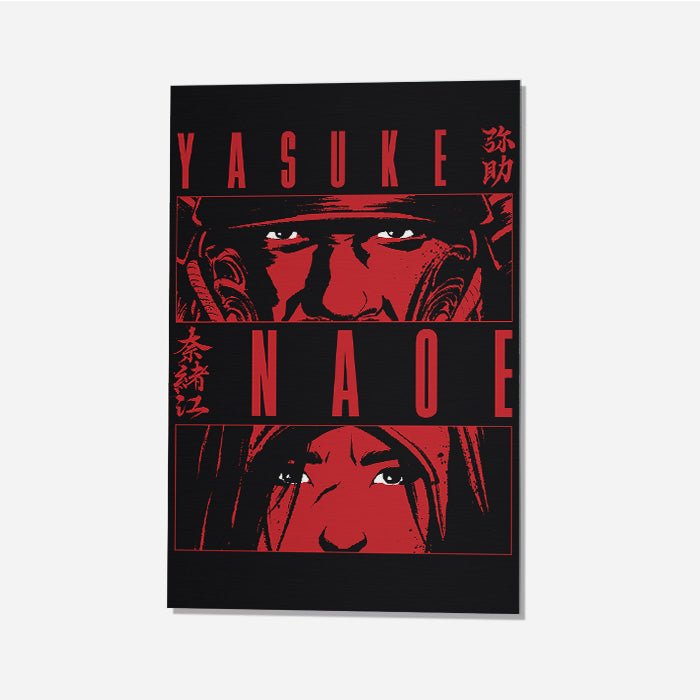 Naoe and Yasuke look – Red version - Assassin's Creed art - Japanese Wall Scroll