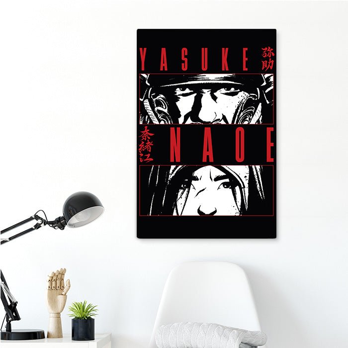 Naoe and Yasuke look – white version - Assassin's Creed art - Fine Art Print