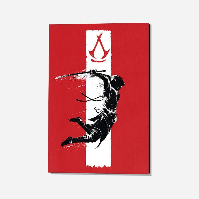 Naoe - Leap of death – Ink Style - Assassin's Creed art - Metal Poster