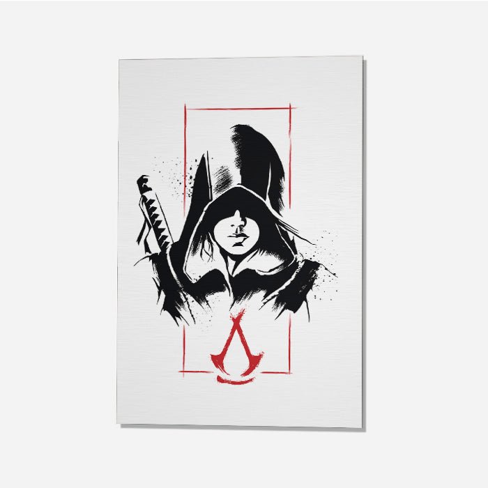 Naoe portrait – Ink style - Assassin's Creed art - Metal Poster