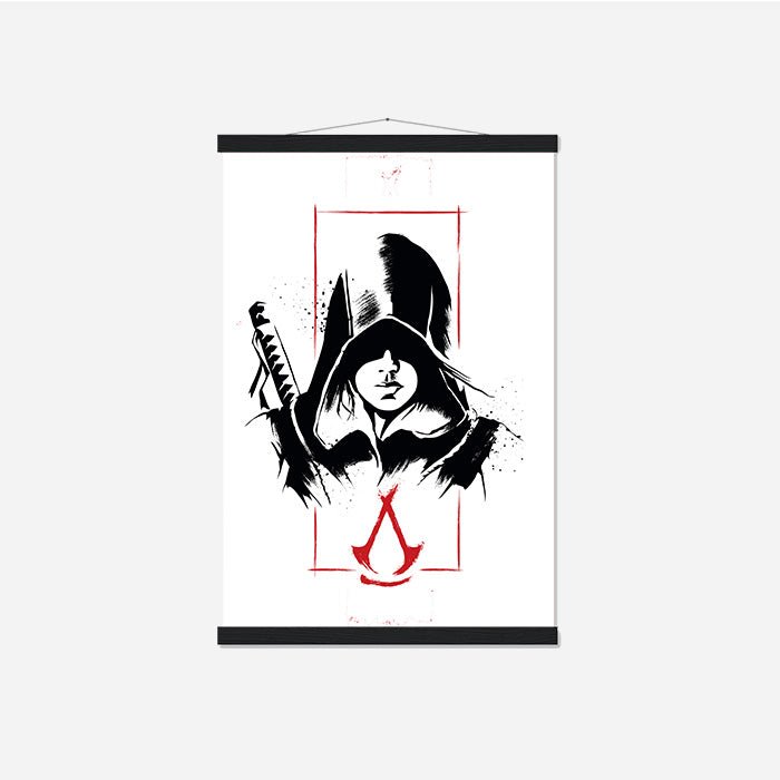 Naoe portrait – Ink style - Assassin's Creed art - Japanese Wall Scroll