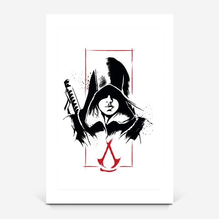 Naoe portrait – Ink style - Assassin's Creed art - Fine Art Print