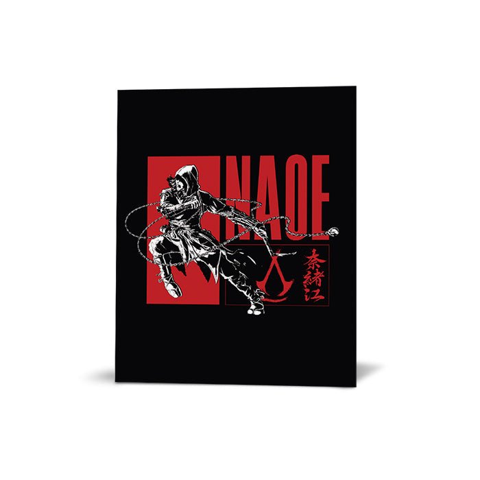 Naoe posing – Black version - Assassin's Creed art - Framed Print