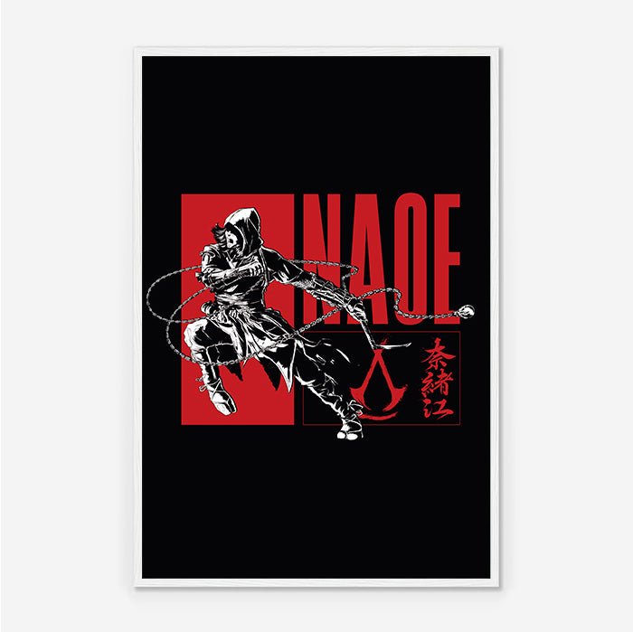 Naoe posing – Black version - Assassin's Creed art - Premium Poster