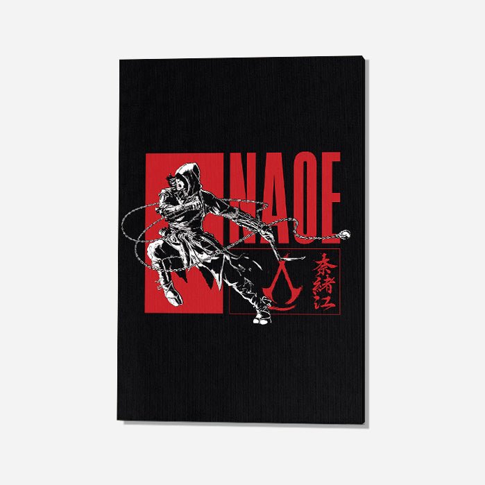 Naoe posing – Black version - Assassin's Creed art - Metal Poster