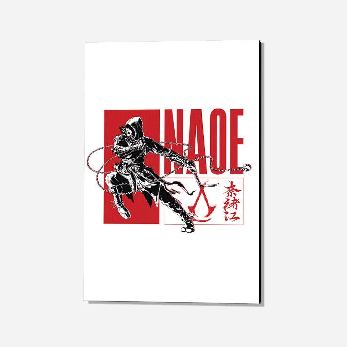 Naoe posing – white version - Assassin's Creed art - Metal Poster